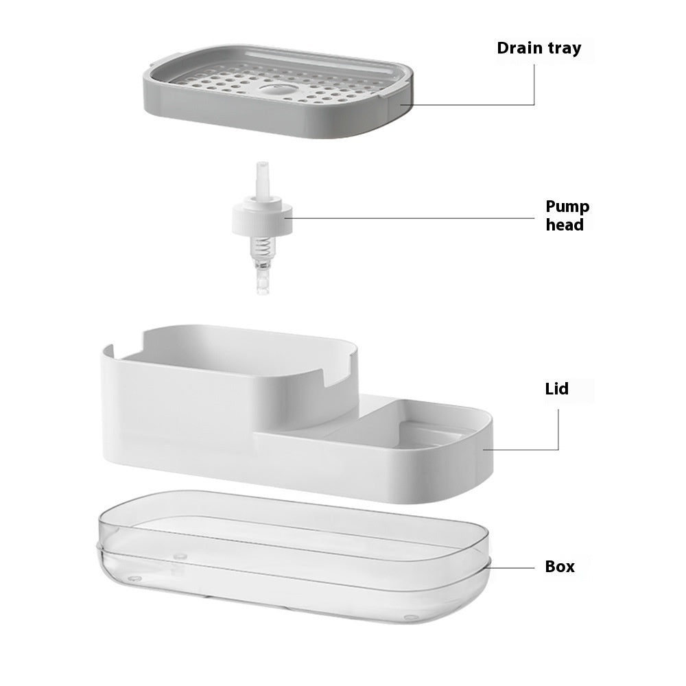 Kitchen Press Type Soap Lye Box Manual Soap Dispenser
