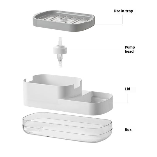 Kitchen Press Type Soap Lye Box Manual Soap Dispenser