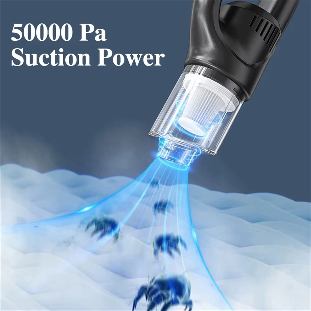 Wireless Handheld Vacuum Cleaner Cordless Handheld Chargeable Auto Vacuum for Home &amp; Car &amp; Pet Mini Vacuum Cleaner 50000Pa