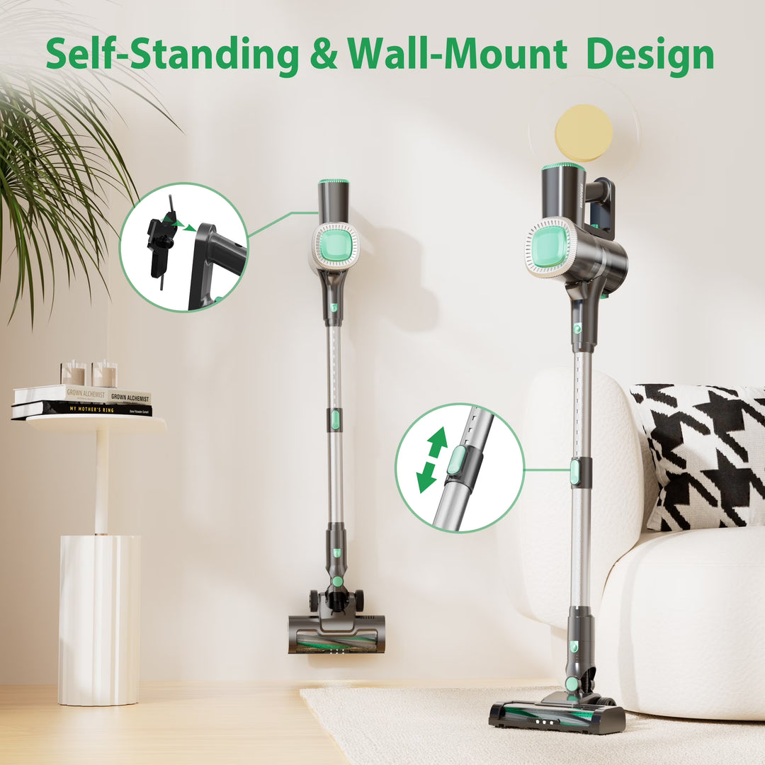 Cordless Vacuum Cleaner, Lightweight Cordless Stick Vacuum Cleaner for Pet Hair Carpet Floor,Wc02