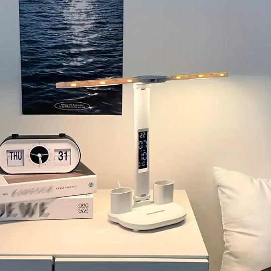 2025 Cute Desk Lamps for Home Office,Adjustable Eye Protection Modern LED Desk for College Dormitory,Bedside,Office,3 Mode,Night Light for Bedroom