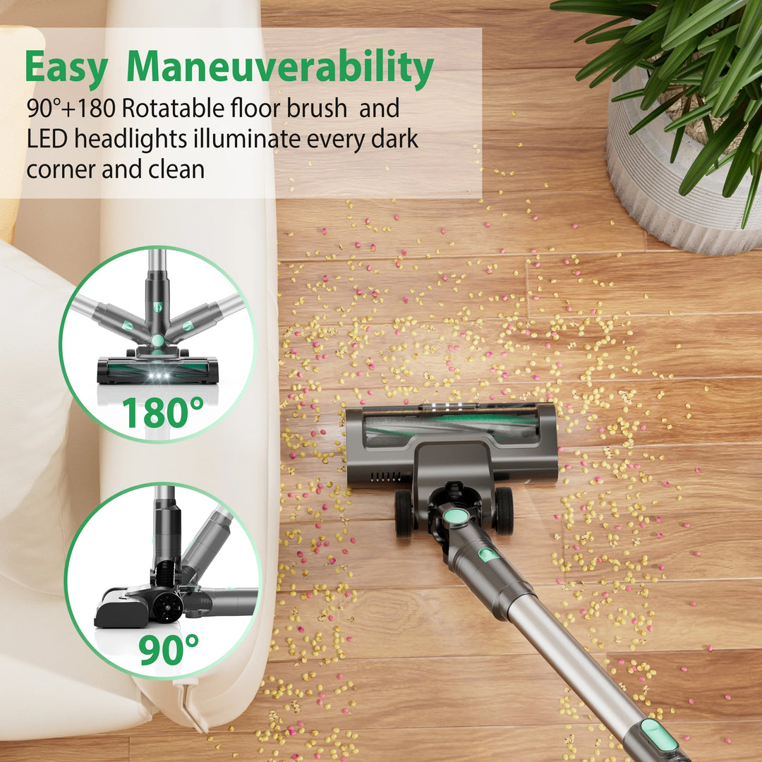 Cordless Vacuum Cleaner, Lightweight Cordless Stick Vacuum Cleaner for Pet Hair Carpet Floor,Wc02