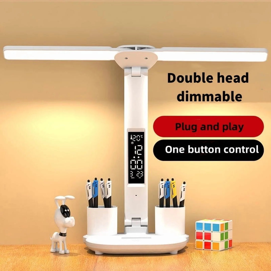 2025 Cute Desk Lamps for Home Office,Adjustable Eye Protection Modern LED Desk for College Dormitory,Bedside,Office,3 Mode,Night Light for Bedroom