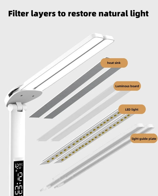 2025 Cute Desk Lamps for Home Office,Adjustable Eye Protection Modern LED Desk for College Dormitory,Bedside,Office,3 Mode,Night Light for Bedroom