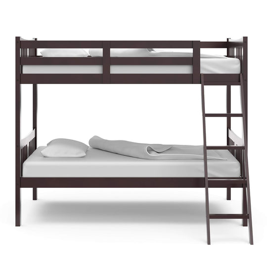 Caribou Bunk Bed Twin over Twin Bunk Bed (Espresso) - GREENGUARD Gold Certified, Twin Bunk Beds for Kids, Converts to 2 Individual Twin Beds, Bunk Beds for Kids