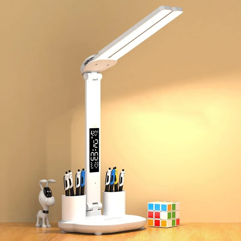 2025 Cute Desk Lamps for Home Office,Adjustable Eye Protection Modern LED Desk for College Dormitory,Bedside,Office,3 Mode,Night Light for Bedroom