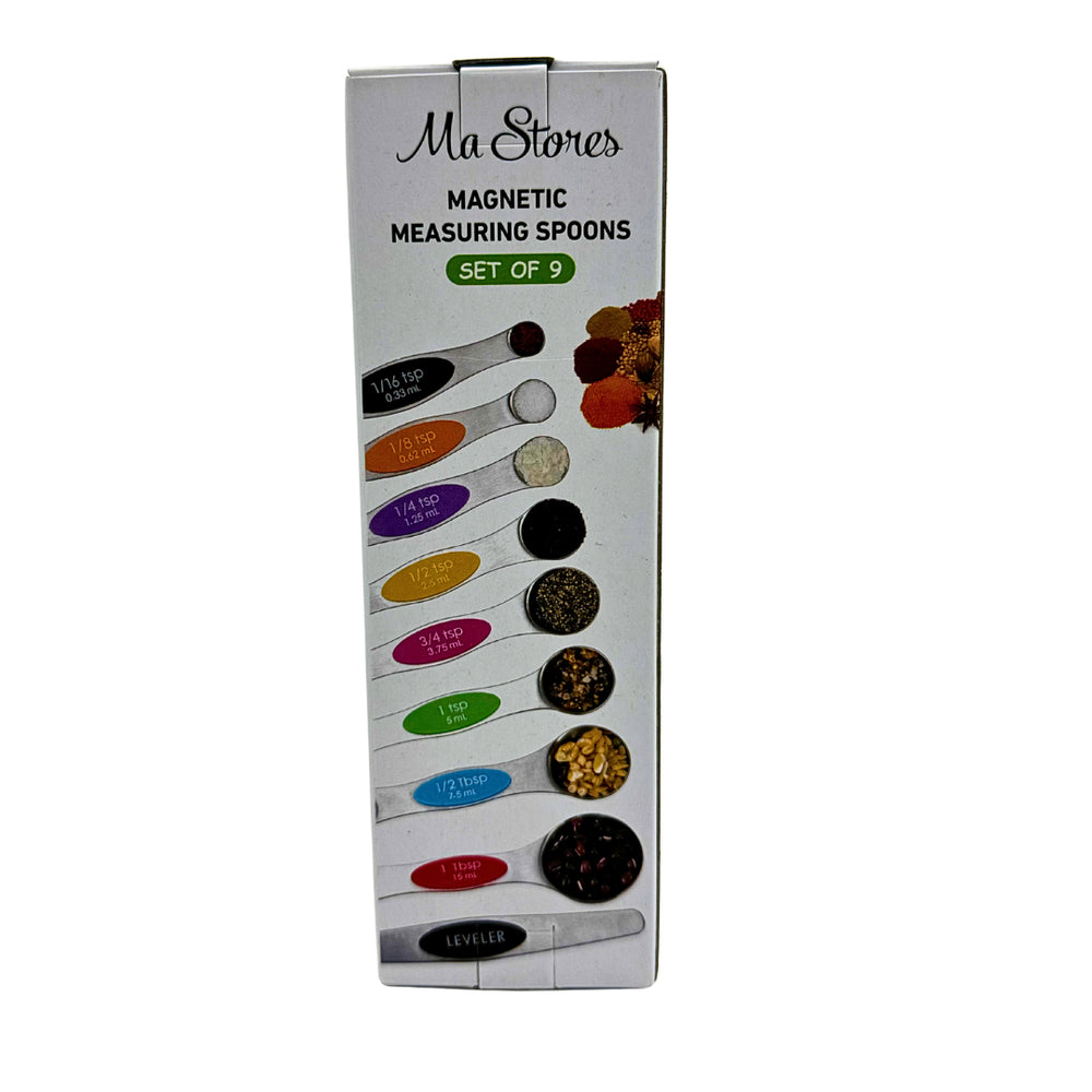 Magnetic Dual Sided Measuring Spoons W/ Leveler Stainless Kitchen Tool -Set of 9