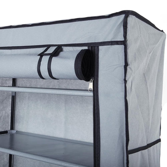 10 Tiers Shoe Rack with Dustproof Cover Closet Shoe Storage Cabinet Organizer