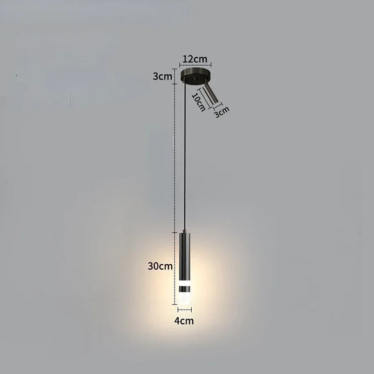 Modern Led Long Pendant Light for Bedroom Bedside Living Room Hanging Lamps Reading Lighting Double Spotlight Decor Chandelier