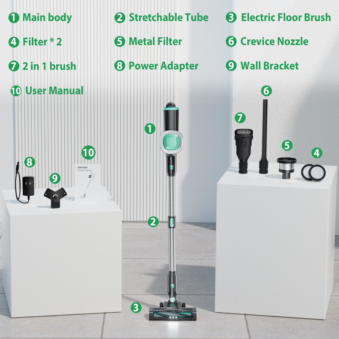 Cordless Vacuum Cleaner, Lightweight Cordless Stick Vacuum Cleaner for Pet Hair Carpet Floor,Wc02