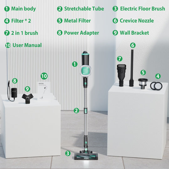 Cordless Vacuum Cleaner, Lightweight Cordless Stick Vacuum Cleaner for Pet Hair Carpet Floor,Wc02