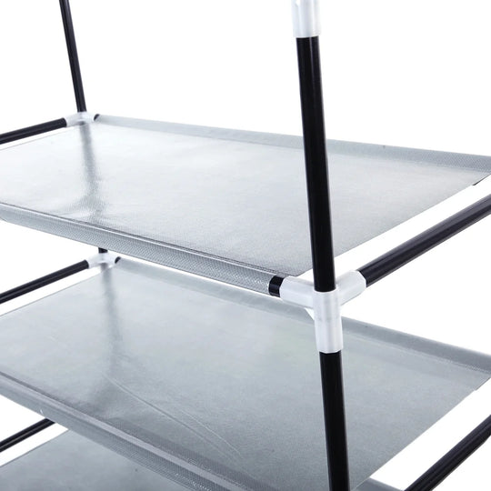 10 Tiers Shoe Rack with Dustproof Cover Closet Shoe Storage Cabinet Organizer