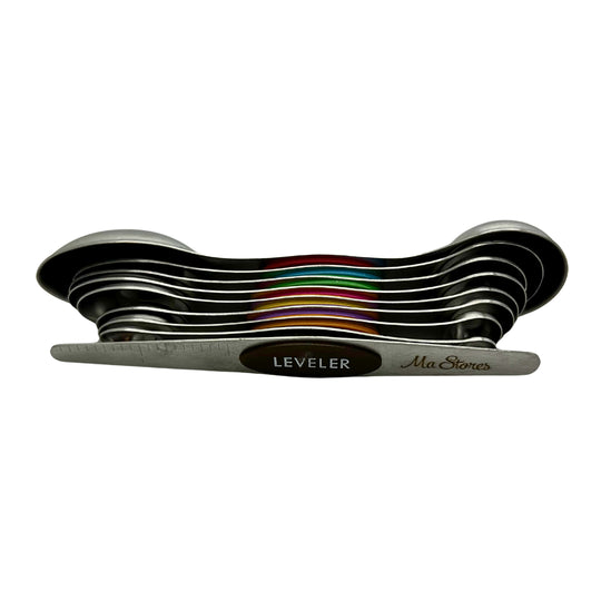 Magnetic Dual Sided Measuring Spoons W/ Leveler Stainless Kitchen Tool -Set of 9