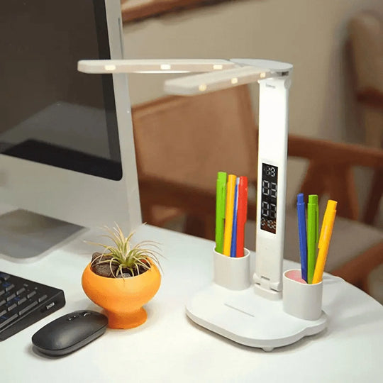 2025 Cute Desk Lamps for Home Office,Adjustable Eye Protection Modern LED Desk for College Dormitory,Bedside,Office,3 Mode,Night Light for Bedroom